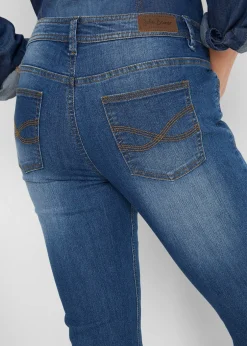 Femme bonprix Jeans|Jean slim taille mi-haute, raccourci