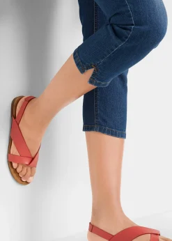 Femme bonprix Jeans|Jean slim taille mi-haute, raccourci