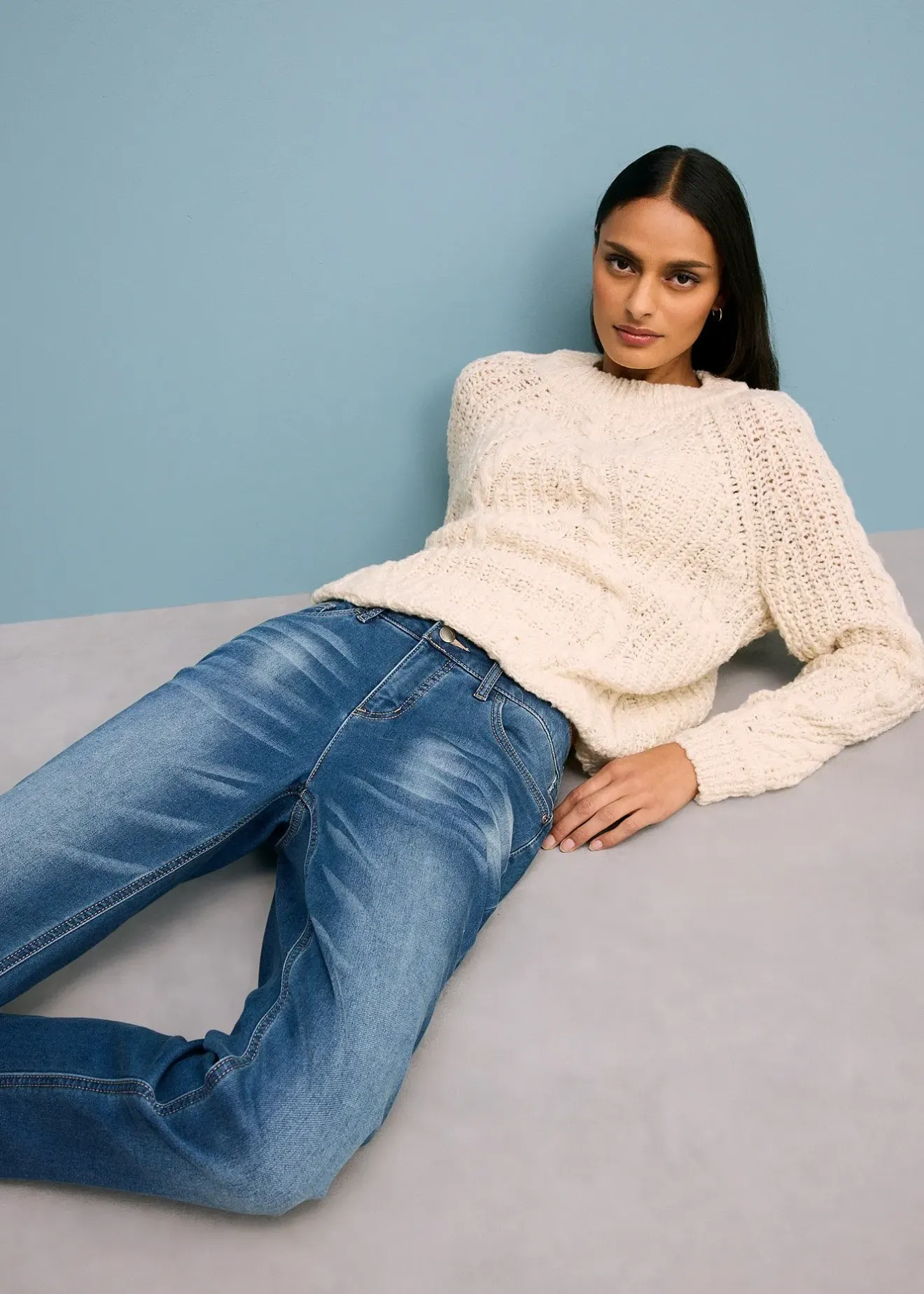 bonprix Jean thermo avec intérieur douillet, Boyfriend|Femme Vêtements Thermiques|Jeans