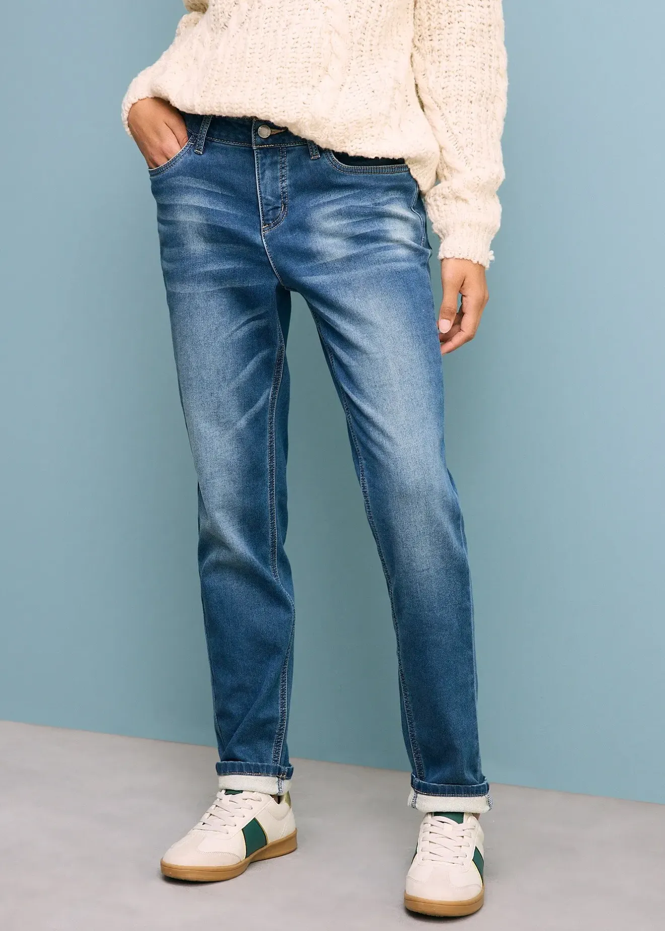 bonprix Jean thermo avec intérieur douillet, Boyfriend|Femme Vêtements Thermiques|Jeans