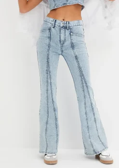 Femme bonprix Jeans|Jean évasé taille haute