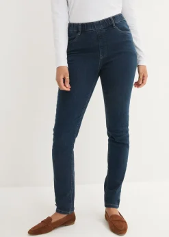 Femme bonprix Jeans|Jegging extensible, taille haute et élastiquée