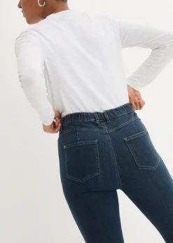 Femme bonprix Jeans|Jegging extensible, taille haute et élastiquée