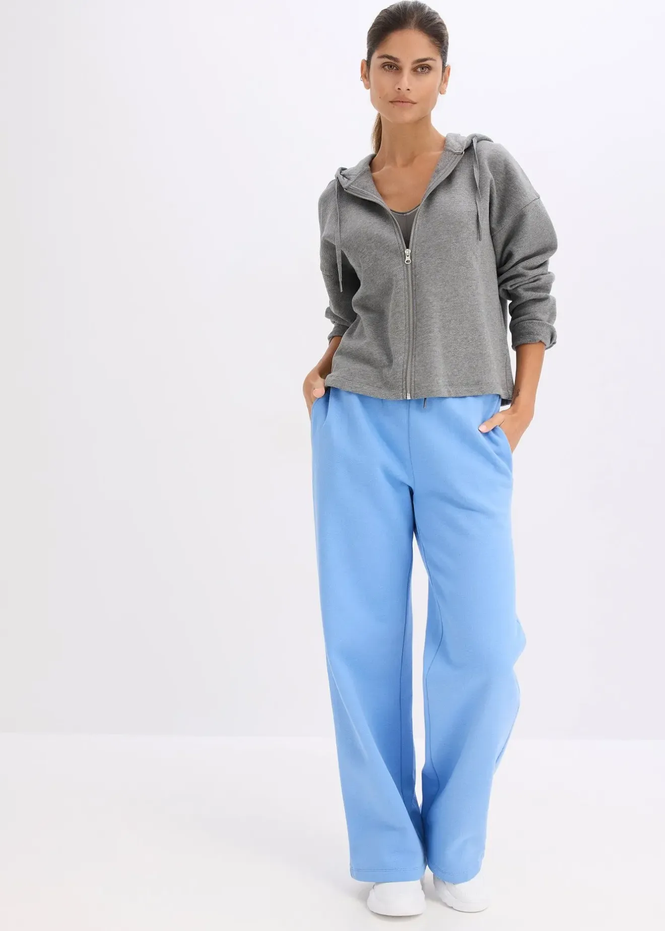 Femme bonprix Basiques|Sweats|Jogging taille haute 100% coton