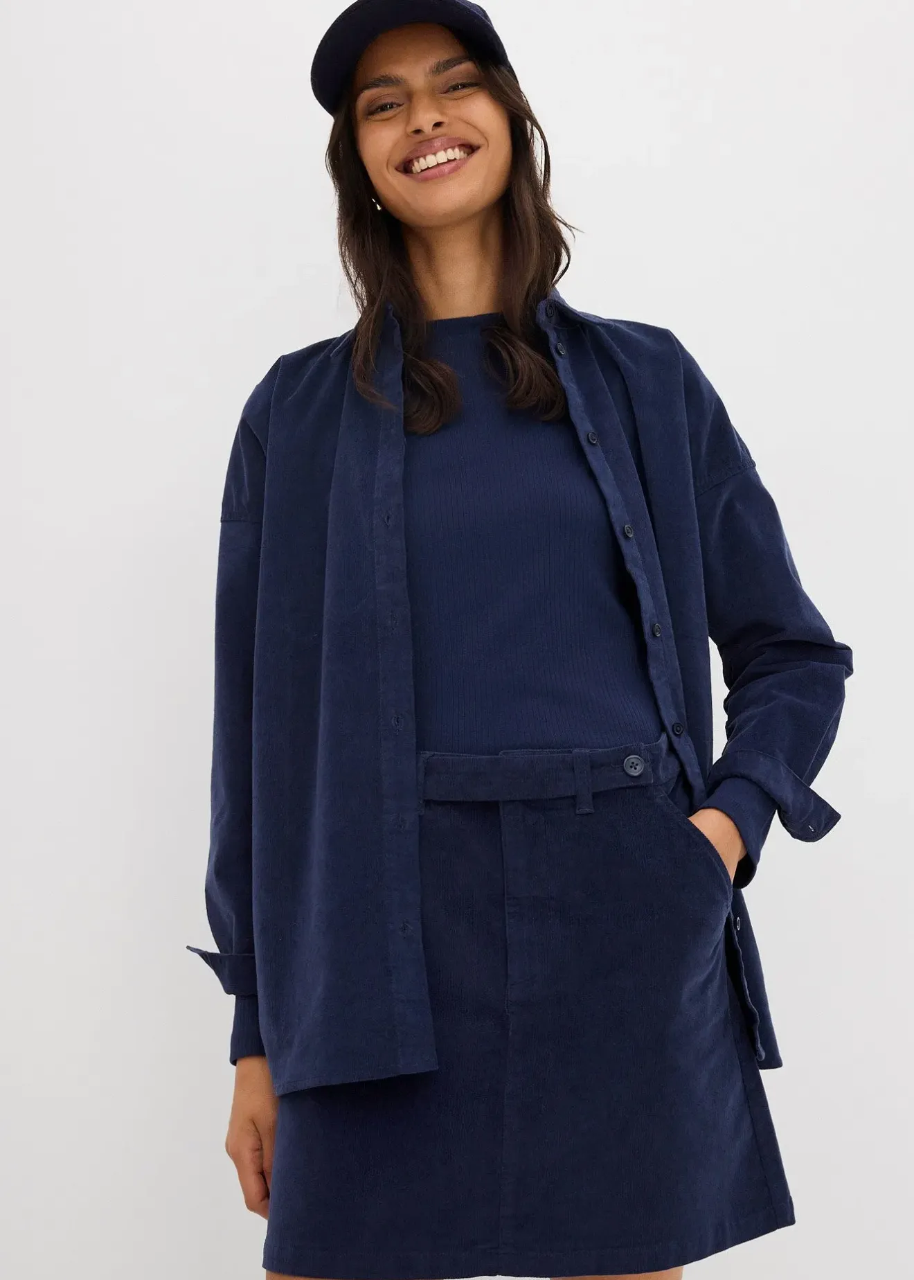 bonprix Jupe courte en velours côtelé|Femme Jupes