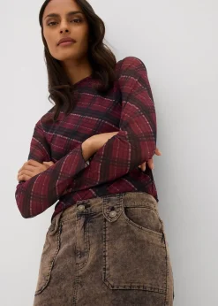 bonprix Jupe courte en velours côtelé délavé|Femme Jupes