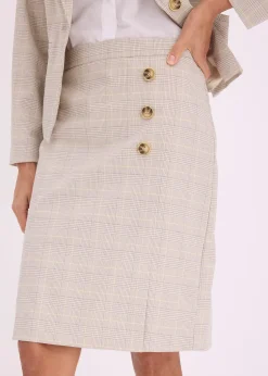 Femme bonprix Jupes|Jupe crayon à carreaux écossais