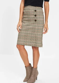 Femme bonprix Jupes|Jupe crayon avec boutons