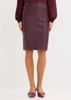 bonprix Jupe crayon en suédine, longueur genou|Femme Jupes