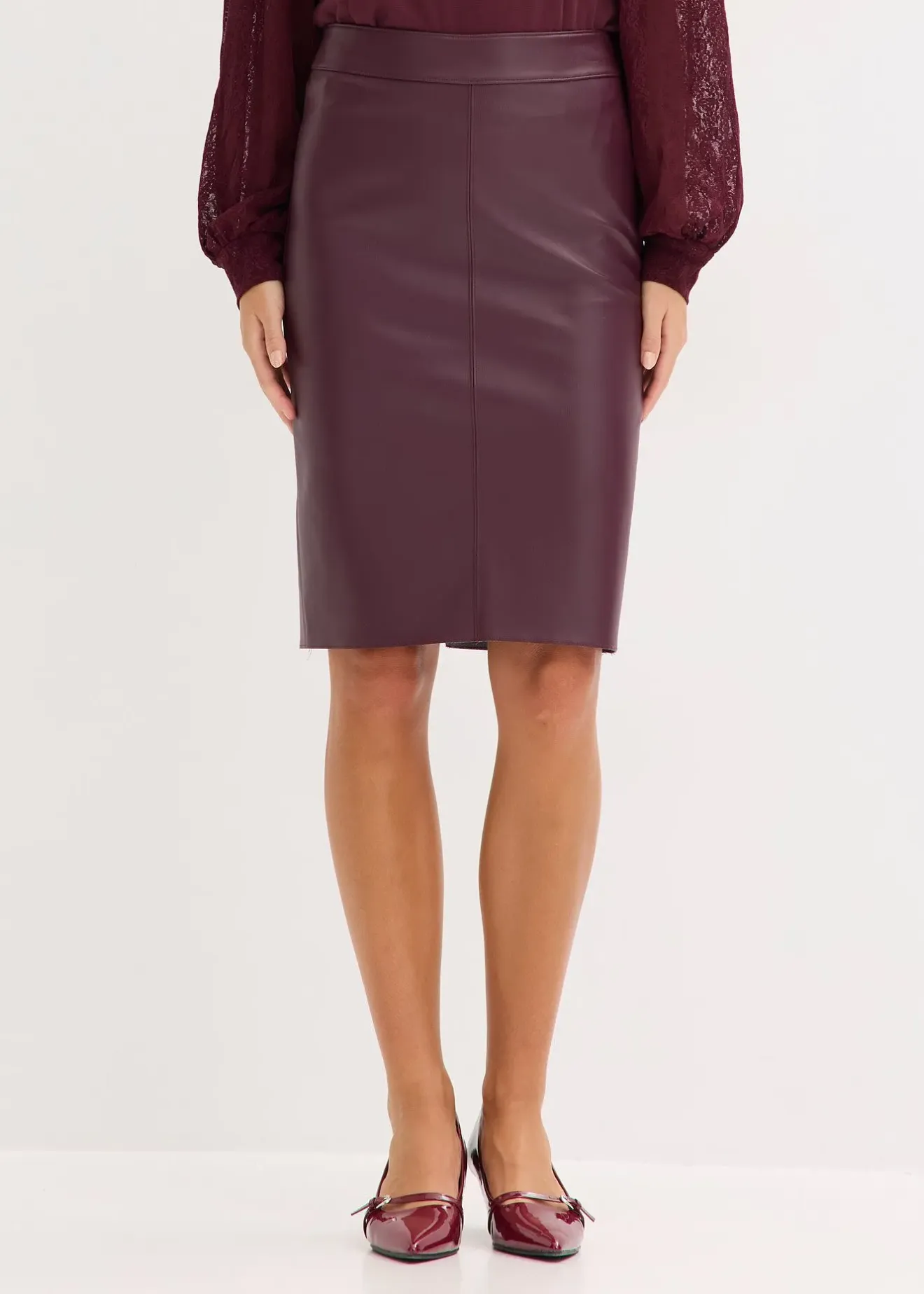 bonprix Jupe crayon en suédine, longueur genou|Femme Jupes