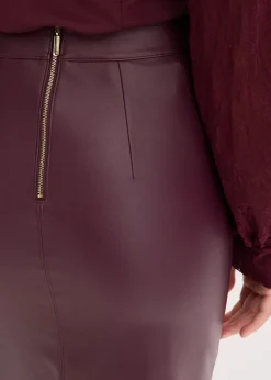 bonprix Jupe crayon en suédine, longueur genou|Femme Jupes