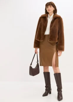 bonprix Jupe crayon enduite|Femme Jupes