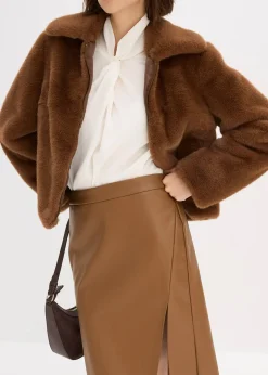 bonprix Jupe crayon enduite|Femme Jupes