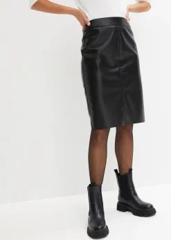 Femme bonprix Jupes|Jupe crayon enduite