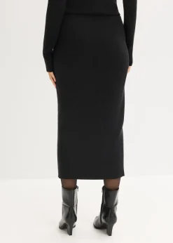 bonprix Jupe douce en fine maille de viscose mélangée|Femme Jupes