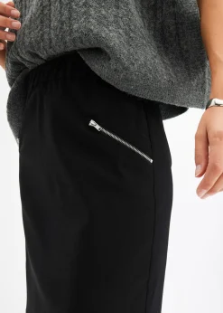 Femme bonprix Jupes|Jupe en bengaline à poches zippées