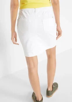 bonprix Jupe en coton extensible|Femme Jupes