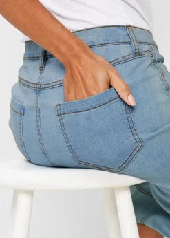 Femme bonprix Jupes|Jupe en jean à boutons