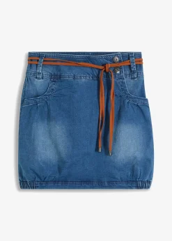Femme bonprix Jupes|Jupe en jean avec ceinture