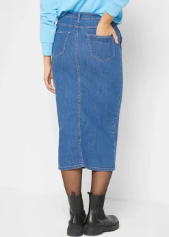 bonprix Jupe en jean avec fente|Femme Jupes