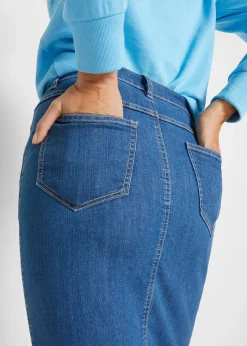 bonprix Jupe en jean avec fente|Femme Jupes