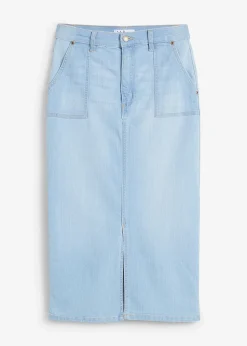 Femme bonprix Jupes|Jupe en jean avec fente