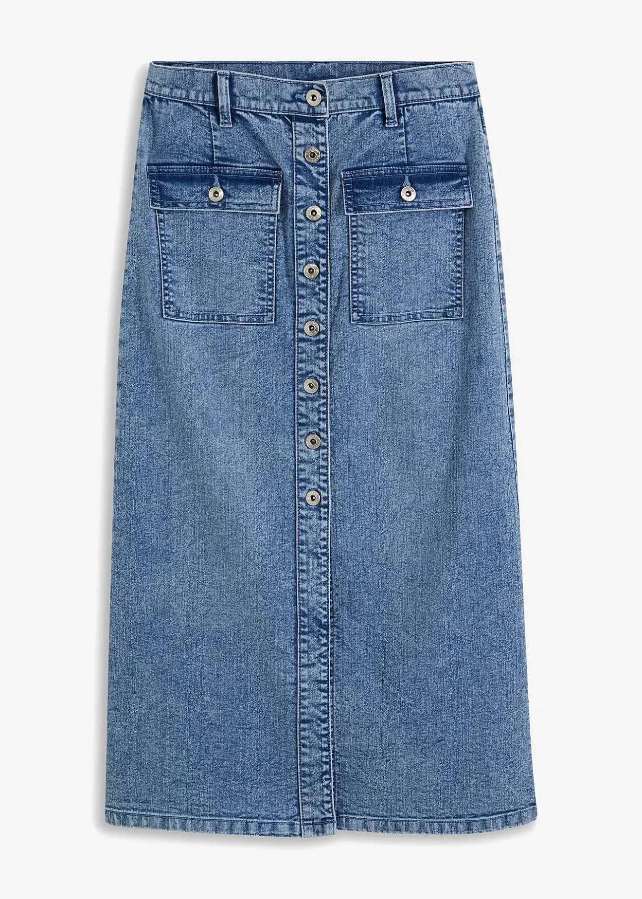 bonprix Jupe en jean avec poches plaquées|Femme Jupes
