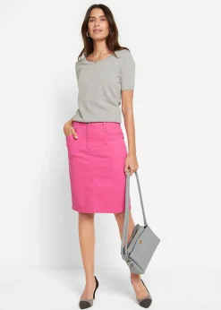 Femme bonprix Jupes|Jupe en jean extensible