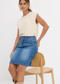 bonprix Jupe en jean extensible|Femme Jupes