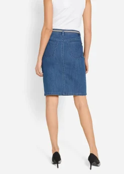 bonprix Jupe en jean extensible|Femme Jupes