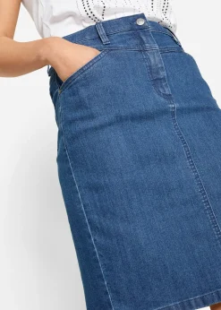 bonprix Jupe en jean extensible|Femme Jupes