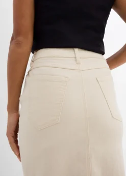 Femme bonprix Jupes|Jupe en jean fendue devant