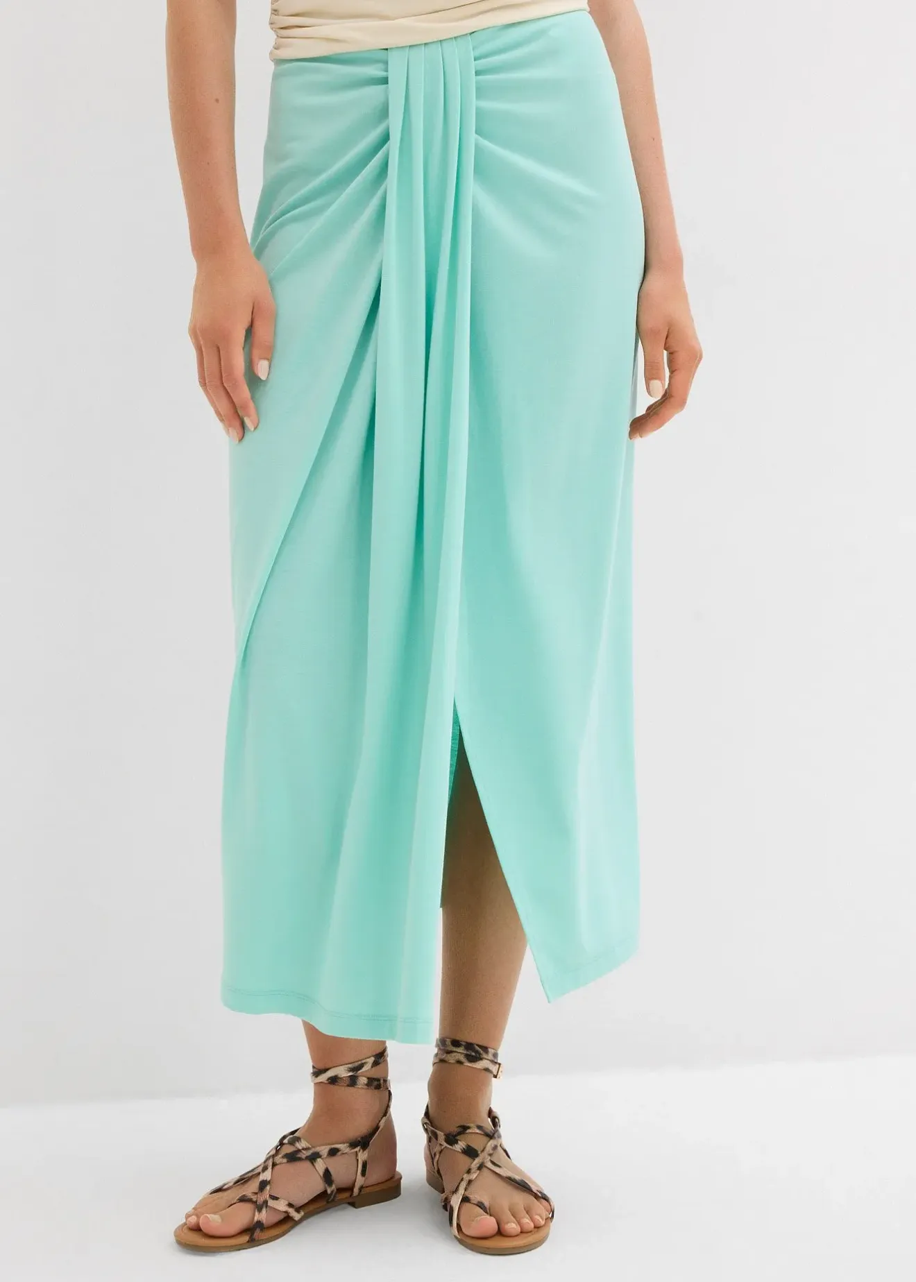 bonprix Jupe en jersey avec taille élastiquée|Femme Jupes