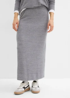 bonprix Jupe en jersey effet maille|Femme Jupes|Sweats