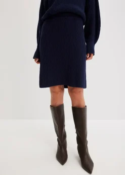 bonprix Jupe en maille 100% coton|Femme Jupes