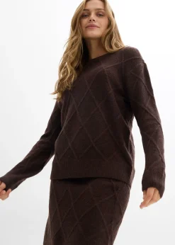 bonprix Jupe en maille torsadée|Femme Jupes