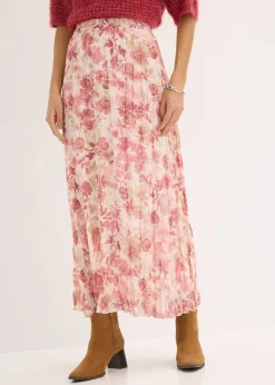 bonprix Jupe en mousseline effet froissé|Femme Jupes