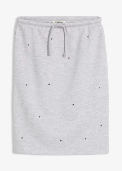 bonprix Jupe en sweat à rivets|Femme Jupes|Sweats