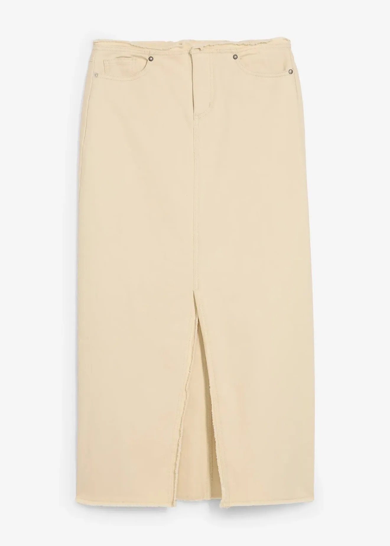 Femme bonprix Jupes|Jupe en twill avec franges