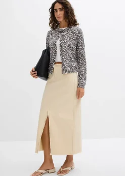 Femme bonprix Jupes|Jupe en twill avec franges