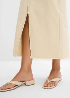 Femme bonprix Jupes|Jupe en twill avec franges