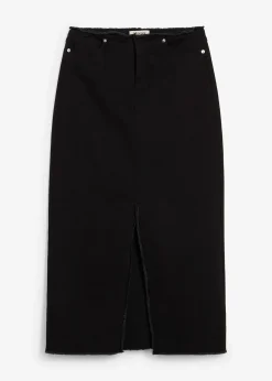 bonprix Jupe en twill avec franges|Femme Jupes