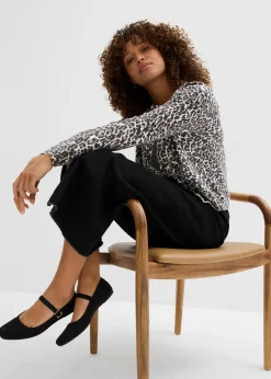 bonprix Jupe en twill avec franges|Femme Jupes