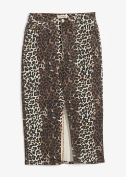 bonprix Jupe en twill de coton extensible|Femme Jupes