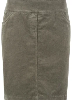 bonprix Jupe en velours côtelé extensible à ceinture élastiquée|Femme Jupes