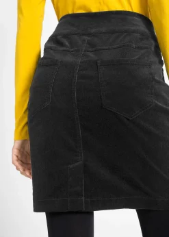 Femme bonprix Jupes|Jupe en velours côtelé extensible à ceinture élastiquée