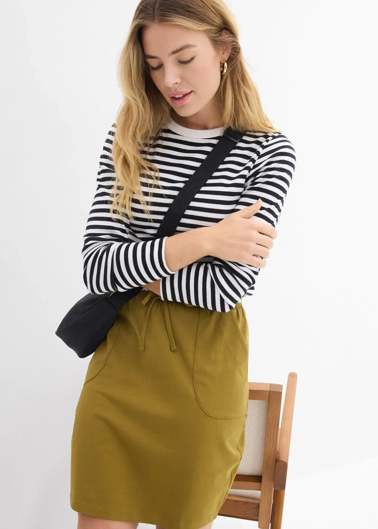 bonprix Jupe extensible en coton|Femme Basiques|Jupes