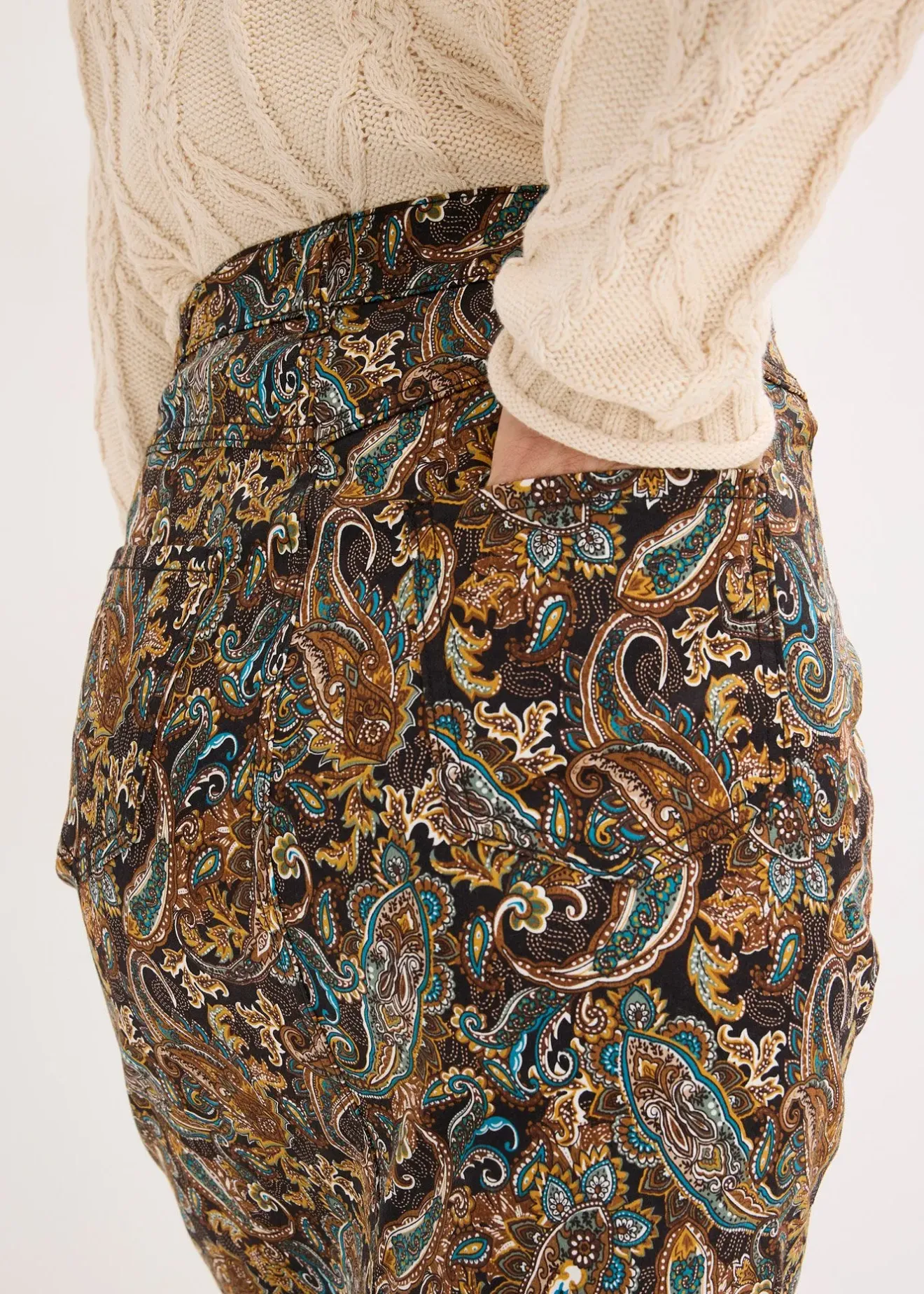 Femme bonprix Jupes|Jupe extensible en coton majoritaire