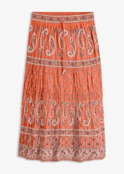 bonprix Jupe longue 100% coton|Femme Jupes