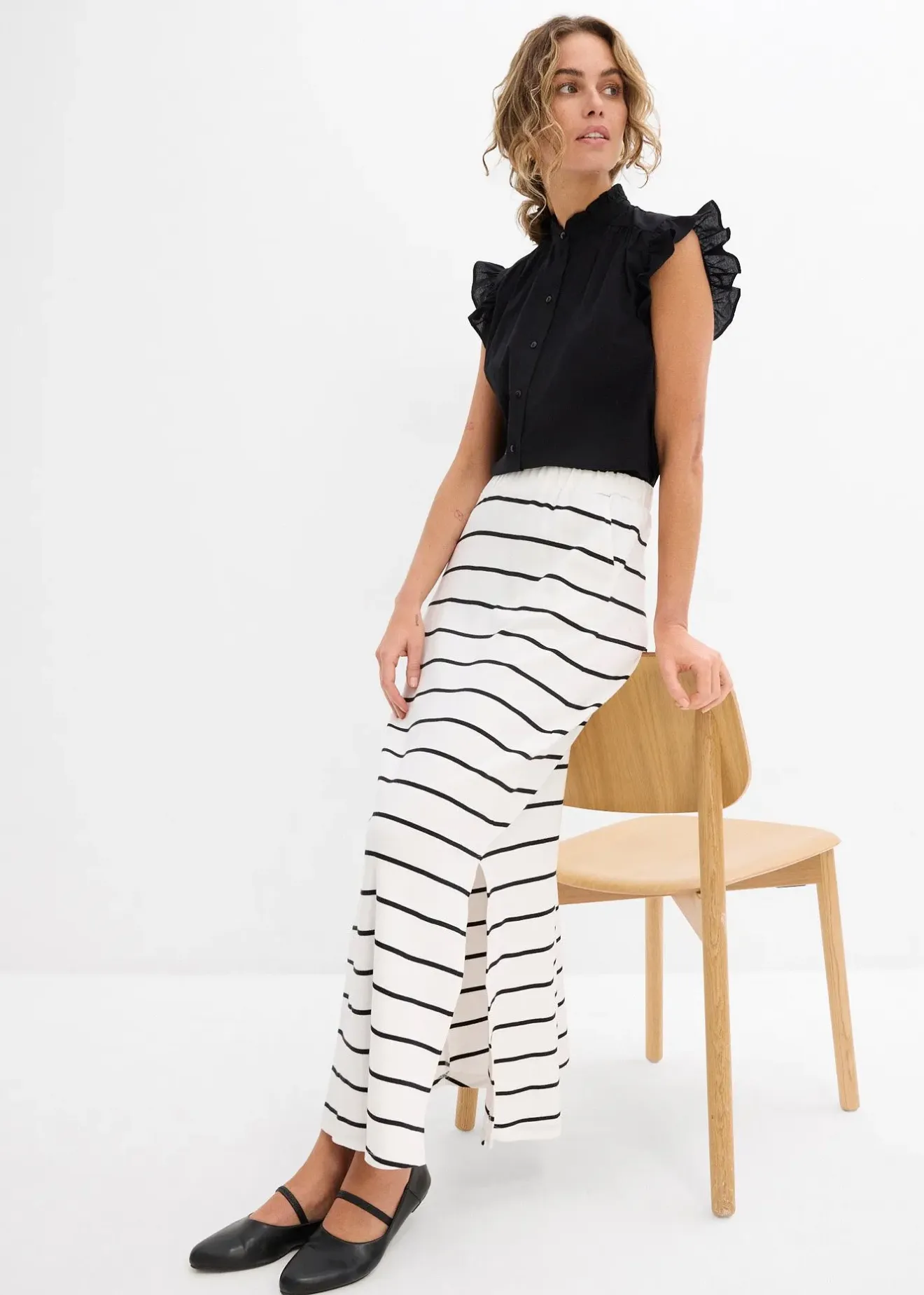 bonprix Jupe longue 100% coton|Femme Jupes